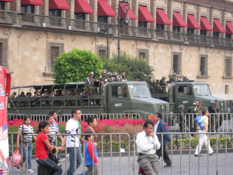 Mexico Pyramids - Mexico City 2009 1480.jpg - A trip to the Teotihuacan area of Mexico to visit the pyramids. A vast complex and a great climb to the top. This was followed by lunch in a cave, then a visit to the historical center of Mexico City. March 2009.